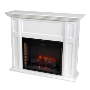 Kominek elektryczny LED z obudową Sula biały