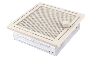 Kratka kominkowa TREND 16x16cm z żaluzją krem brokatowy