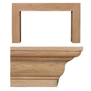 Belka frezowana prosta dąb