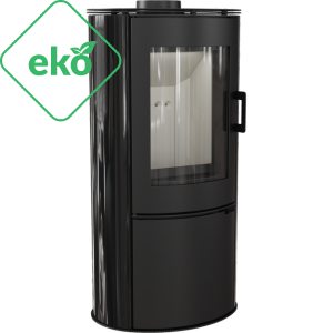 Piec wolnostojący KOZA AB S/DR kafel czarny 8kW