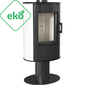 Piec wolnostojący KOZA AB S/N kafel biały 8kW