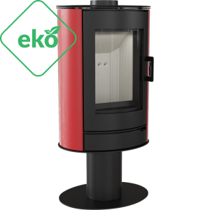 Piec wolnostojący KOZA AB S/N/O kafel czerwony 8kW