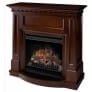 Kominek Palermo orzech eco led - elektryczny kominek z obudową orzech