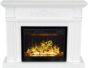 Kominek elektryczny LED z obudową Beverly biały