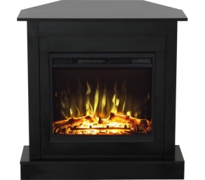 Kominek elektryczny Vigo Czarny Narożny