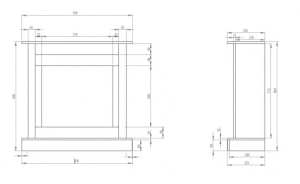 Kominek elektryczny Vigo venge Narożny (1)