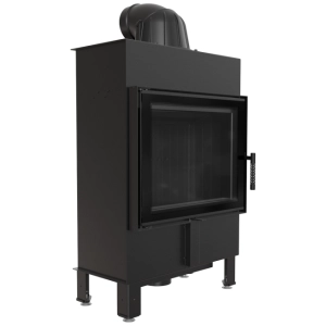 Wkład kominkowy powietrzny stalowy LUCY 12 SLIM 8KW BLACK