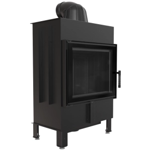 Wkład kominkowy powietrzny stalowy LUCY 12 12kW BLACK