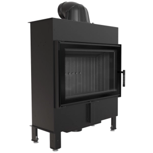 Wkład kominkowy powietrzny stalowy LUCY 14 SLIM 10kW BLACK