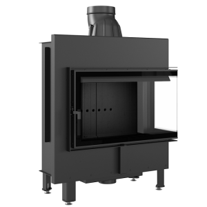 Wkład kominkowy powietrzny stalowy LUCY 14 prawy/lewy BS 14kW BLACK