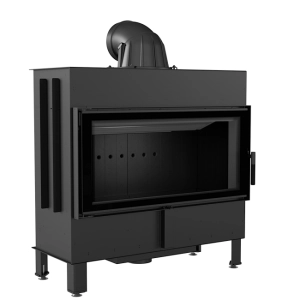 Wkład kominkowy powietrzny stalowy LUCY 16 16kW BLACK