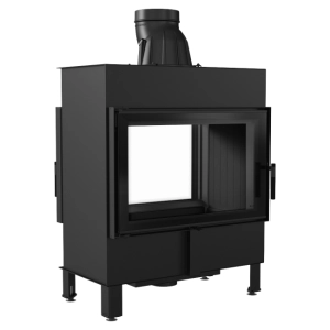 Wkład kominkowy powietrzny stalowy LUCY 14 tunel 14kW BLACK