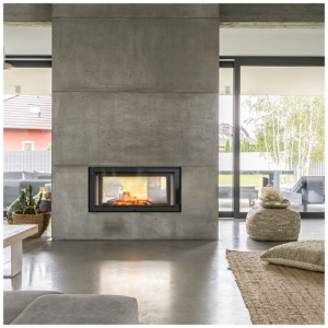 Wkład kominkowy powietrzny stalowy LUCY 16 TUNEL 16KW