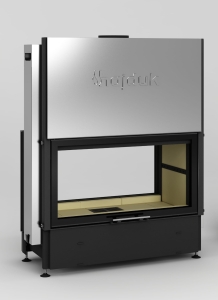 Wkład kominkowy powietrzny Volcano DTh-FD - drzwiczki bezramowe 11kW