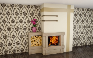 Obudowa kominkowa FIRE-SMART 090 kominek z montażem