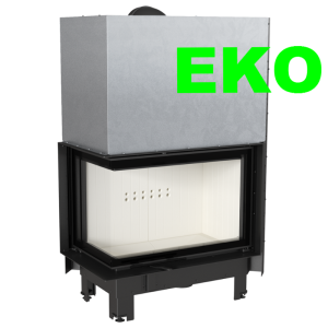 Wkład kominkowy powietrzny MBA 17 lewy BS gilotyna SZYBA GIĘTA 17kW