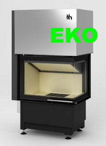 Wkład kominkowy powietrzny Smart 2PXLTh - drzwiczki bezramowe 6,5kW