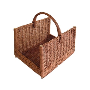 Kosz na drewno wiklinowy prosty
