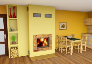 Obudowa kominkowa FIRE-SMART 098 kominek z montażem