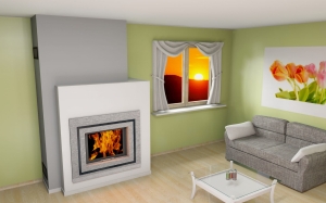 Obudowa kominkowa FIRE-SMART 012 kominek z montażem