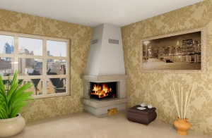 Obudowa kominkowa FIRE-SMART NAROŻNY 022 kominek z montażem