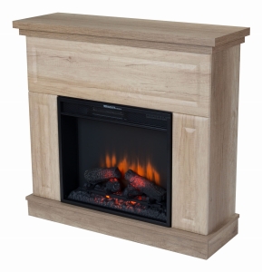 Kominek elektryczny LED z obudową Kemi dąb