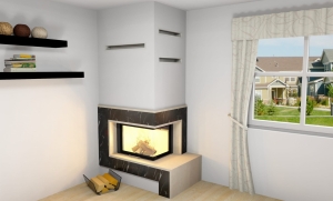 Obudowa kominkowa FIRE-SMART NAROŻNY 029 kominek z montażem