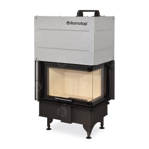 Wkład kominkowy ROMOTOP DESIGN ANGLE R 2g L 66.44.44.01 gięta szyba NAROŻNY PRAWY