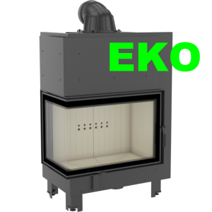 Wkład kominkowy powietrzny MBA 17 lewy BS SZYBA GIĘTA 17kW