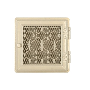 Kratka kominkowa stylowa 21x21cm z żaluzją biały antyk