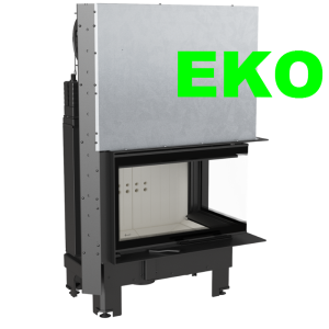 Wkład kominkowy powietrzny MBM 10 prawy BS gilotyna SZYBA GIĘTA 10kW