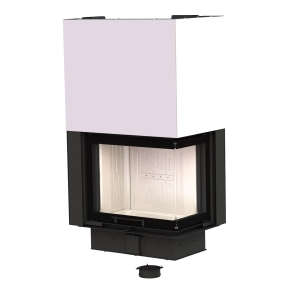 FIRE WOLF V 7 CP - WKŁAD KOMINKOWY NAROŻNY Z SYSTEMEM WYSUWU