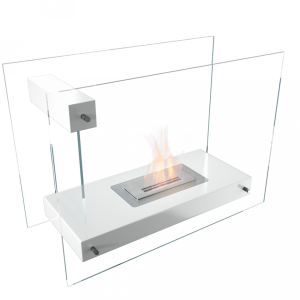 Biokominek wolnostojący LINATE biały