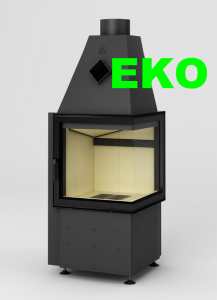 Wkład kominkowy powietrzny Smart 2PT - drzwiczki bezramowe 7,5kW