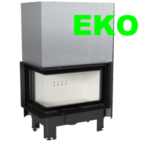 Wkład kominkowy powietrzny MBM 10 lewy BS gilotyna SZYBA GIĘTA 10kW