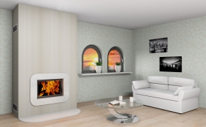 Obudowa kominkowa FIRE-SMART 049 kominek z montażem