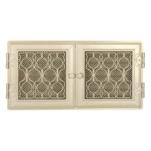 Kratka kominkowa stylowa 21x43cm z żaluzją biały antyk