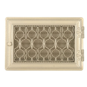 Kratka kominkowa stylowa 21x32cm z żaluzją biały antyk