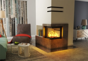 Obudowa kominkowa FIRE-2 SZYBY 127 kominek z montażem