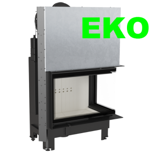 Wkład kominkowy powietrzny MBA 17 prawy BS gilotyna SZYBA GIĘTA 17kW