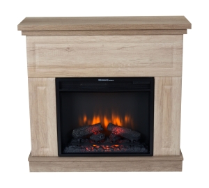 Kominek elektryczny LED z obudową Kemi dąb narożny