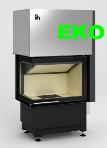 Wkład kominkowy powietrzny Smart 2LXLTh - drzwiczki bezramowe 6,5kW