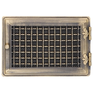 Kratka kominkowa stylowa 21x32cm złota patyna